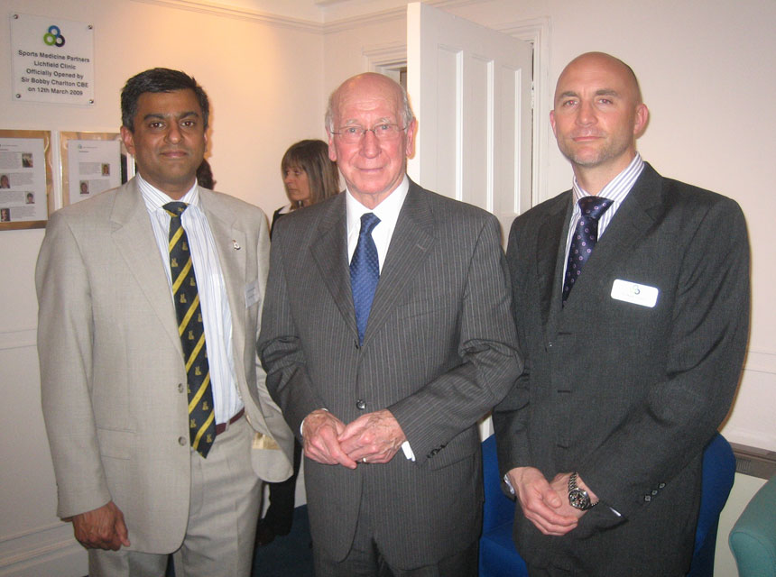 Mr Pimpalnerkar with Bobby Charlton