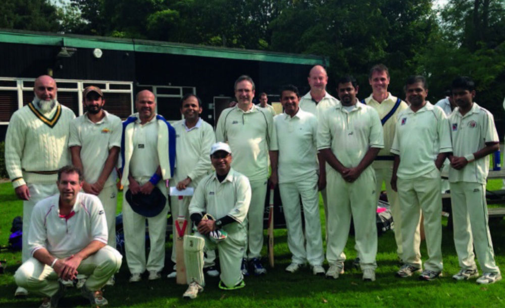 Dr Ali participating in a game of cricket