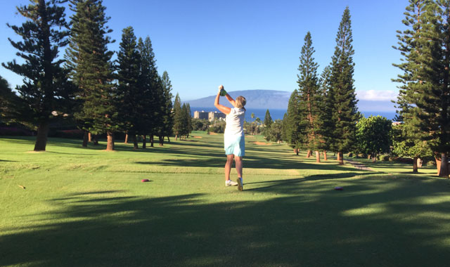 Judy Boyd Playing Golf in Hawaii