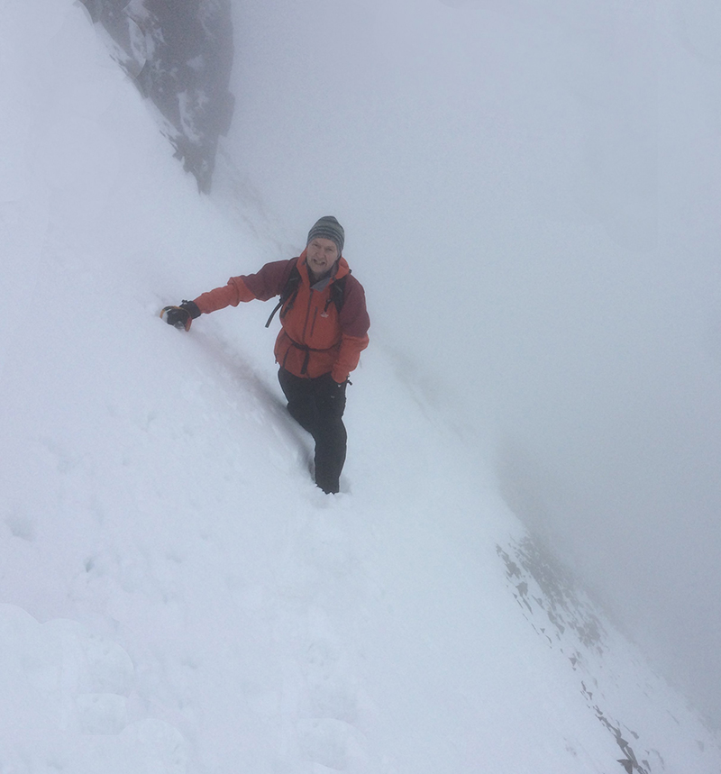 Robert Griffiths in the snowy Lake District